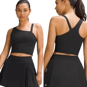 NEW Lululemon Everlux Asymmetrical One Shoulder Sports Bra Black Size: 6